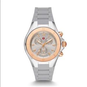 Michele Grey Rosegold/Silver Jellybean Two-tone 18k Pink Gold Mww12f000098 Watch